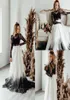 2020 zabytkowe czarne sukienki ślubne klejnot klejnot z koronkową tiulową tiulą Linia długie rękawy gotyckie suknie ślubne w stylu plażowym abiti da s3424135