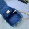 10A Denim Backpack Woman Designer Handbag Purse Hobo Satchel Clutch Evening Baguette Bucket Tote Pouch Bag Pochette Accessoires Trunk Printed wallet