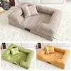 Pet Pies Bed Sofa Elegancka pies Kenl Kennel Pet Cushion Mata Wyjmowana duża psa Sofa Sofa Pet Pet Pet dla małych średnich psów 201130219Z