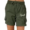 Kvinnors shorts Summer tryckt last Casual Drawstring Elastic midja Aktivt arbete Vandring Utomhus Cool Beach