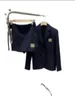 Дизайнерский бренд двухкомпонентных платьев 24 Early Spring, Ян Цзычжао, Цзинь Май, Ли Юаньин, вышитая буквенная эмблема, костюм-пальто, брюки с короткой юбкой 9TUG