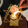 Portacandele Tea Light geometrico Candele tealight votive moderne in metallo Stand per compleanno festa di nozze