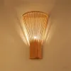 Rural Decoration Bamboo E27 Wall Lamp Creative Garden Woodiness Wall Light Farm House el Stair Corridor Indoor Decor Lamp290Y