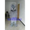 Mascot Costumes Grey Bulldog Pitbull Dog Pit Bull Terrier Mascot Costume Cartoon Postacie Promocja Otwarcie Nowa firma ZX444