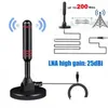 Antennas Retail 200km VHF UHF Amplifier Lumiparty Indoor Digital HDTV TV High Attenna 25DBI مع إمكانية الوصول إلى منصة Eastvita OTGS3