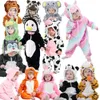 Animales Panda Tigre León Conejo Ropa Bebe Bebé Mamelucos Niños Monos Traje Franela Niñas Niños Ropa para niños pequeños Nacido Mono 240304