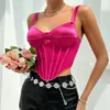 Canotte da donna Corsetto a lisca di pesce Abbigliamento da donna giovanile Canottiera estiva Canotte slim Lingerie Canotte Camis Moda Sexy Halter Bustier Tubo solido