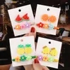 Old Cobbler Hair Accessories Baby Clip Candy Colored Flowers Barrettes Girl Fruit Shape Resin Hair Clip Cartoon Kids Headwear