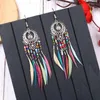 Dangle Earrings 2024 Long Tassel Fashion Feather Style Ethnic Boho Big Statement Earring Wedding Accessories Wholesale