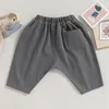 Trousers Summer Kids Toddler Boys Girls Harem Pants Casual Elastic Waist Solid Color Long Clothes