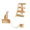 Meubles muraux pour chat, hamac, étagères d'escalade, poteau à gratter, étagères d'escalier en bois, échelle en sisal, cadre d'escalade pour chat 240227