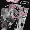 Men's T-Shirts Chainsaw Man Denji Manga Polyester TShirts Power Pink Distinctive Homme T Shirt Hipster Clothing