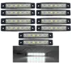 10 pçs branco 12v 24v 6 led luzes de marcador laterais lâmpadas do carro lâmpadas de folga de sinal de volta luzes laterais para trailer de caminhão 9344186