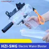 Gun Toys HZI-SMG UZI Elektrische Wasserpistole Kinder Kunststoff Coole Spielzeuge Sommer Wasser Blaster 2022 Unterhaltungsspielzeug AC86 L240311
