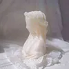 Veiled Lady Candle Silicone mögel kvinnlig brud antik byst staty skulptur kvinna kropp silikon mögel för konstdekor H122291K