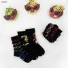 Lüks Bebek Çoraplar Gökkuşağı Mektubu Jacquard Toddler Socks Çocuk Tasarımcı Kıyısı Kış Erkek Kız Hortum Sıcak Çocuk Külotlu Köprüsü 24MAR