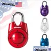 Serrures de porte Master Lock Combinaison directionnelle Mot de passe Cadenas Portable Gym École Club de santé Sécurité Casier Porte Ass Homeindus313g