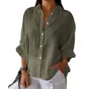 Blusas femininas camisa de cor sólida feminina elegante lapela com laço detalhe elegante único breasted blusa para chique