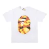 Nuova maglietta BAP 1st Camo Big Ape Head giallo arancione A Bathing Ape Rare