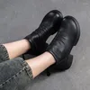 Сапоги Johnature из натуральной кожи с вырезами, весна 2024, дышащие сандалии в стиле ретро с круглым носком, универсальная женская обувь