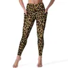 Kvinnors leggings klassiska leopard sexiga retro djurtryck höga midja yoga byxor kawaii stretch leggins kvinnliga mönster sport tights