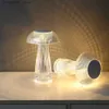 Lamps Shades Mushroom Crystal Table Lamp LED Ambient Light Touch Night Light for Restaurant Cafe Bar Living Room Bedroom Bedside Decoration L240311