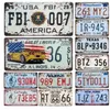 New United States Car Metal License Plate Vintage Home Decor Tin Sign Bar Pub Garage Decorative Metal Sign Metal Painting Plaque258Q