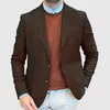 Herenpakken Casual mode Elegant pak voor heren Slimme jas Effen kleur Zakelijk Buitenste herfst en winter Herentop