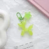 Keychains Cute Jelly Balloon Dog Keychain Pendant With Colorful Five-pointed Star Cartoon Puppy