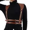 Belts Personalized Men's And Women's Shoulder Straps Black Style Punk Gothic Retro Two Row Buckle Men Women Clothing