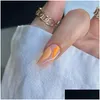 مسامير كاذبة 24pcs/Box French fl er manicure أداة الاصطناعية يمكن ارتداؤها قابلة للارتداء نصائح الأظافر وهمية إسقاط تسليم صحة الجمال Art Salon OTPR0