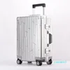 Suitcases 20''24''Pure Aluminum Shell Suitcase On Wheels Trolley Luggage Lock Mala Valise De Voyage Avec Roulettes