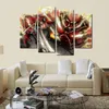 4 pçs / set Unframed Attack on Titan Fighting Anime Poster Impressão em tela Pintura de arte de parede Imagem de arte para casa e sala de estar299a