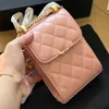 2024 Designer Bag Crossbody Phone C Women Mini Wallet Luxury Shoulder Diamond Lattice Påsar Shoppingkedja liten nollväska hög kvalitet