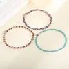 Bracelets de charme Mode Femmes Argent Couleur Or Lettres En Acier Inoxydable Rose Perle Chaîne