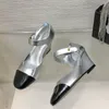 Donna Mary Jane Sandali da donna Scarpe eleganti Designer Pelle di vitello Tacchi con zeppa Slie Classica fibbia alla caviglia regolabile Scarpe casual Argento dorato Sabot Scarpe per il tempo libero all'aperto