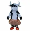 Vente chaude vache fille Mascot Costume Halloween Christmas Fancy Party Robe Cartoonfancy Robe Carnival Unisexe Adults Tenue