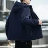 Vestes pour hommes Veste en flanelle Printemps et automne 2024 Manteau mince à capuche Version coréenne de la tendance Beau vêtement