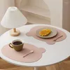 Tischsets, skandinavische Ledermatte, hitzebeständig, rutschfest, Küche, Tischset, Isolierung, niedlicher Bär, Kinder-Tischsets, Tee-Untersetzer