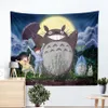 cartone animato totoro arazzo kawaii camera dei bambini appeso a parete decorazione anime tapiz casa moderna appartamento tappeto coperta256z