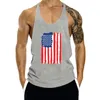 Men's Tank Tops USA Distressed US Flag Top Men Sleeveless