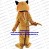 Costumes de mascotte Brown Wildcat Chat sauvage Caracal Lynx Catamount Bobcat Costume de mascotte Personnage Activités à grande échelle Walking Street Zx613