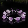 Bangle Fashionable And Romantic Natural Amethyst Original Stone Diy Irregular Shape Lady Bracelet Good Friend Versatile Jewelry