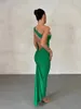 Casual Dresses Women S Bodycon Long Dress Ladies One Shoulder Sleeveless Backless Maxi Party Club Ruched