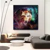 Modern Minimalism Style Cool Wolf Animal Oil Canvas Painting Posters And Prints Wall Pictures For Living Room Decor Unframed222N