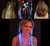 LED Flash Warkocz Kolejne świetliste klipsy do włosów Barrette Fibre Hair Spin Light Up Party Bar Night Xmas Toys Decor WY0911615064