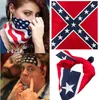Party Favor 55 *55cm Confederate Rebel Flag Bandanas Flags Print Bandana For Adult United States Star flags Headbands Two Sides Printed LT820
