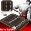 Natural Jade Massage Heating Seat Cushion Mat Infrared Tourmaline Stone Relax Pain Therapy back Body Leg Muscle Office Household 2227g