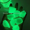 1000g rochas fluorescentes ásperas cruas que brilham no escuro pedra de cristal mágico verde azul pedaços de pedras preciosas luminosas para jardim de aquário dec236k