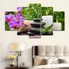 5 PCS Spa Decor Flower Stone Candle Scenery Bild tryckt Modern duk väggkonst Bild för heminredning Dekor No Frame236w